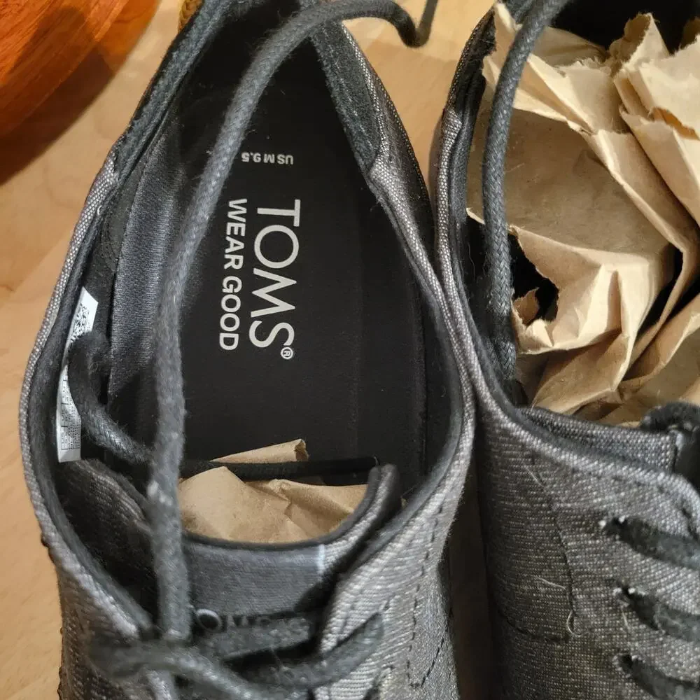 TOMS Navi Oxford Dress Shoes Men’s 9.5 Gray | Excellent Condition